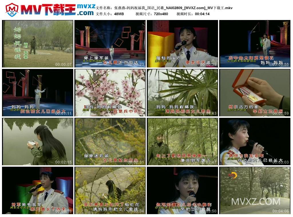 张燕燕-妈妈祝福我_国语_民歌_NAI02809